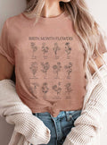 Birth Month Flowers Graphic Tshirts