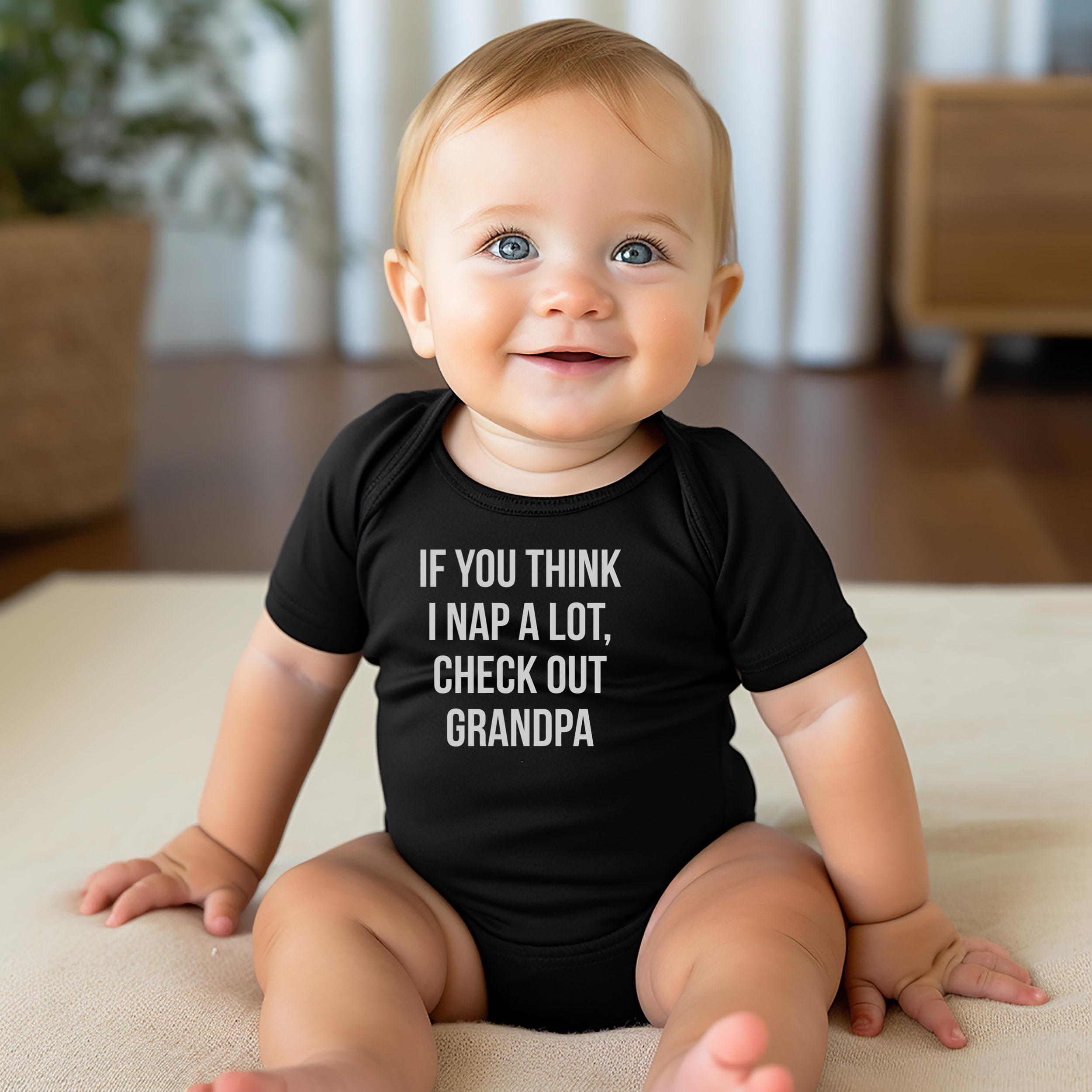 If You Think I Nap A Lot Check Out Grandpa Baby Onesie