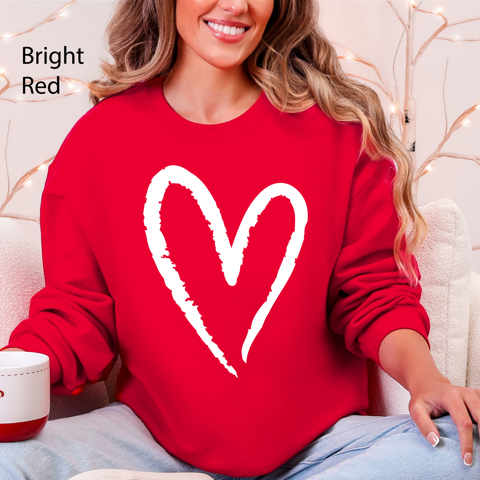 Valentine's Heart, Vintage Design, Trend, Love Sweatshirt