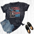 4th of July Cowgirl Mineral Wash Graphic Tee