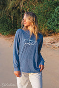 Good Morning Pumpkin Mineral Washed Long Sleeve Graphic