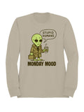 Alien's Monday Mood Humor Design Women's Sweatshirt