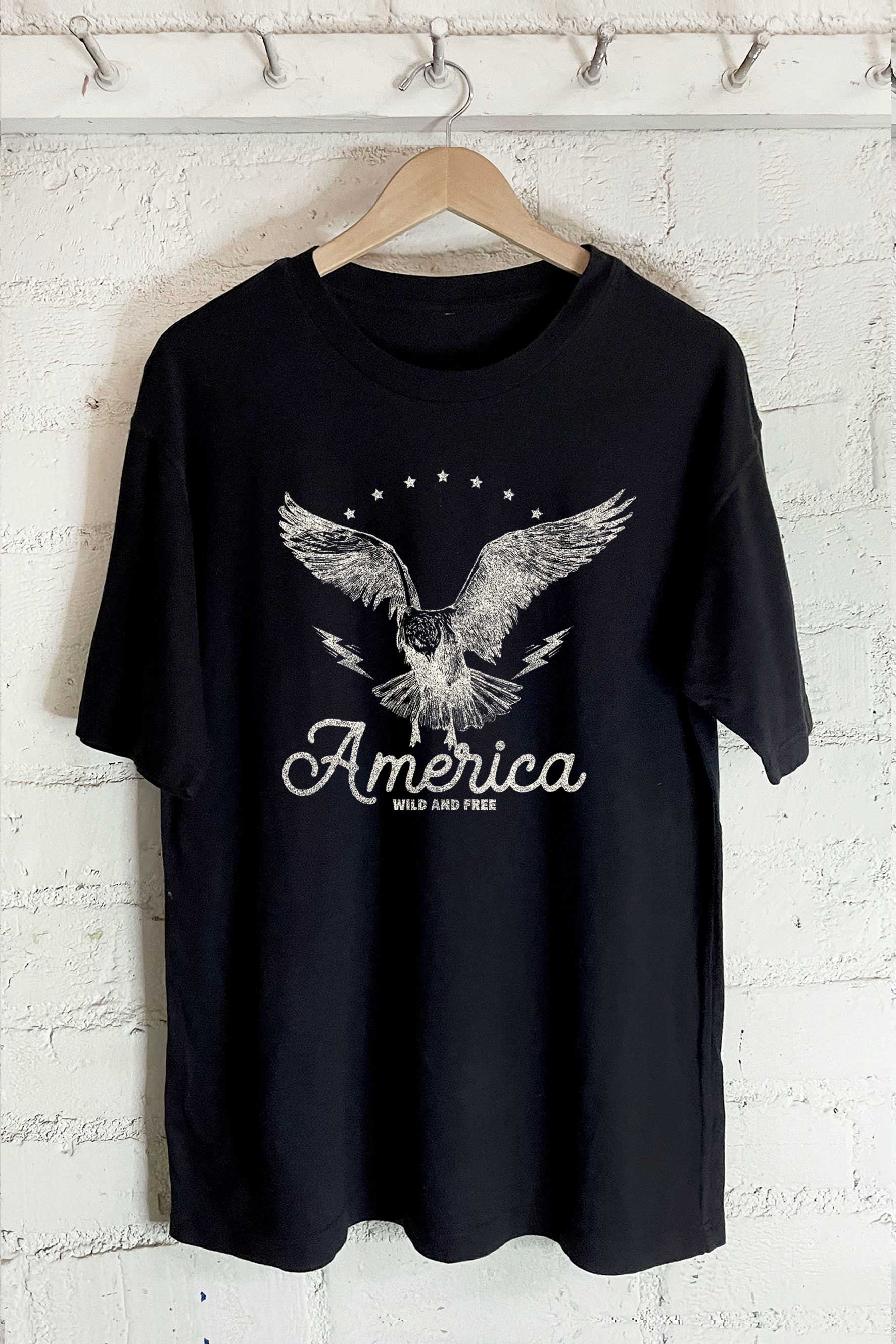 America Wild and Free-Oversized Tee