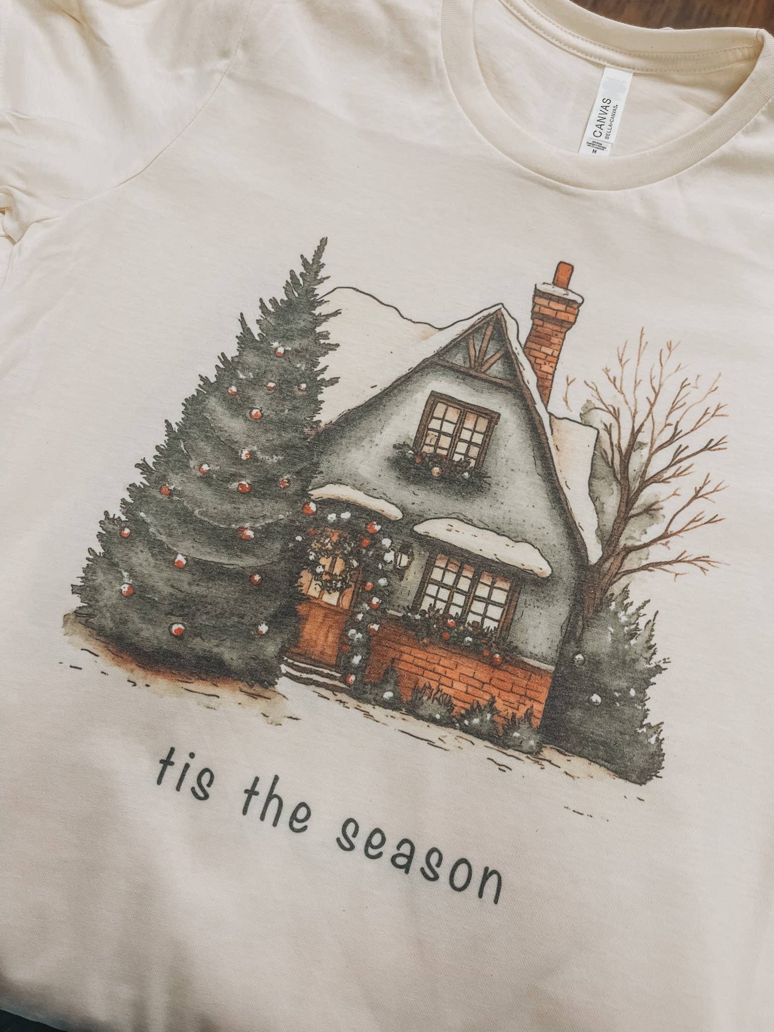 Tis the Season Green Tee Holiday Graphic Tees