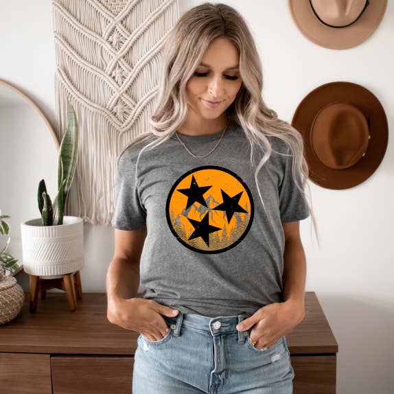 Tennessee Mountains Tee, Deep Heather Gray