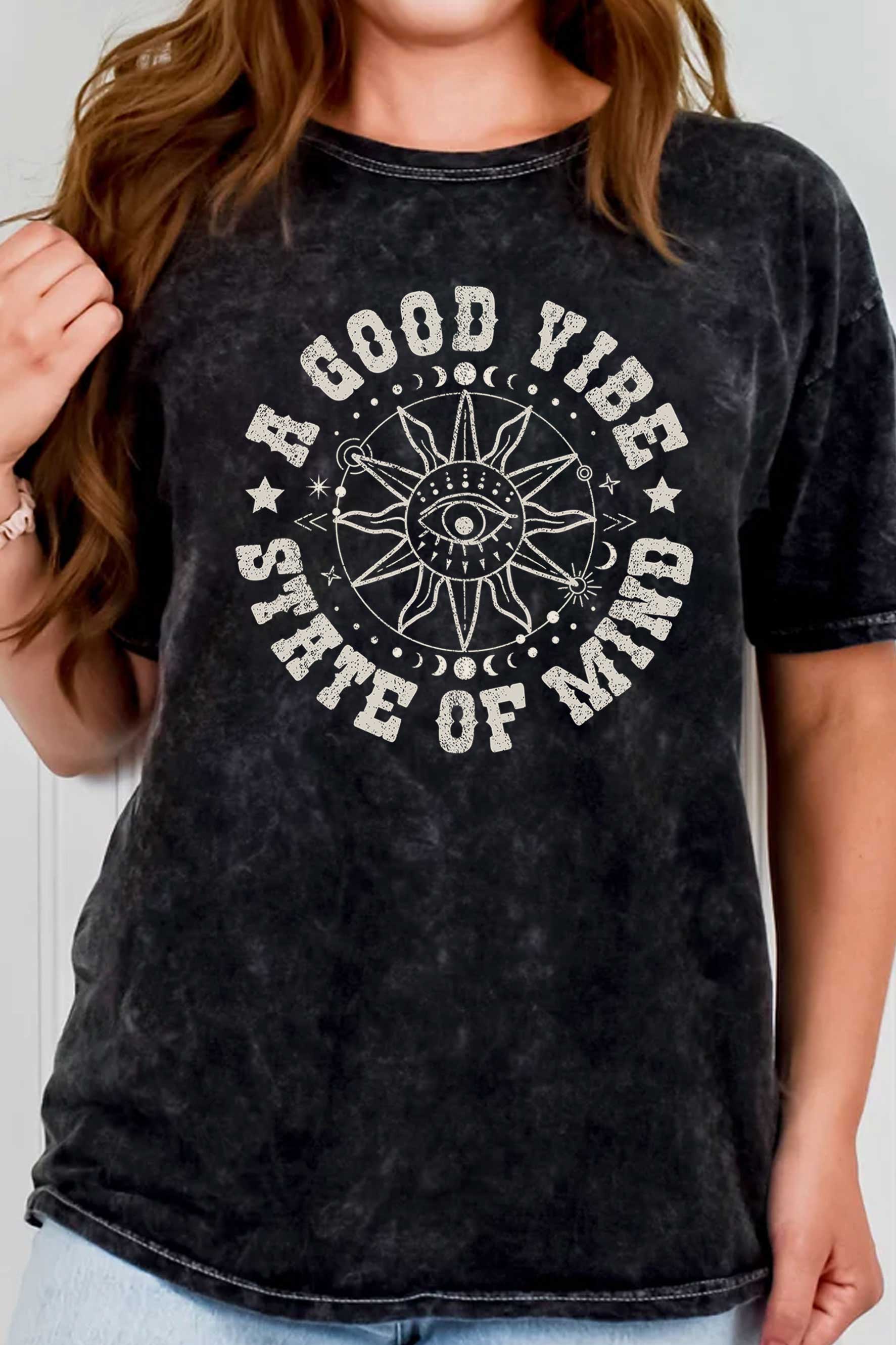 A Good Vibe State of Mind Mineral Graphic Thsirts