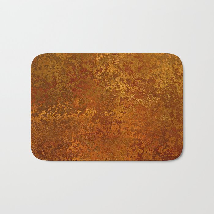 Vintage Copper Rust, Minimalist Art Bath Mat Gallery Image 1