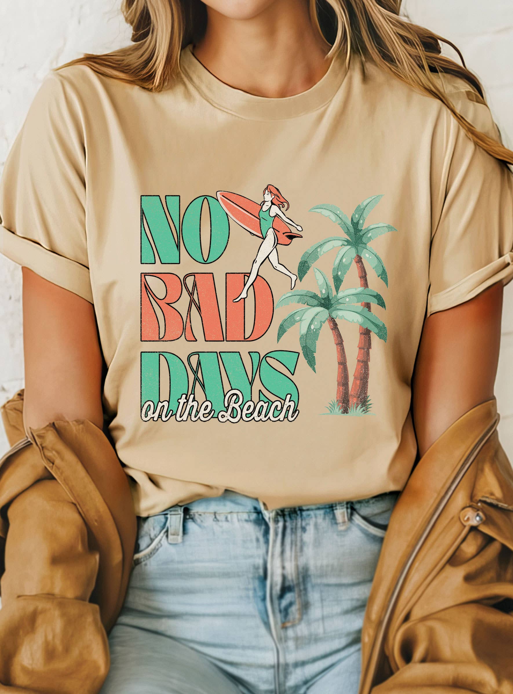 No Bad Days On the Beach Graphic Tshirts