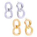 14K Gold-Dipped Link Dangle Post Earrings