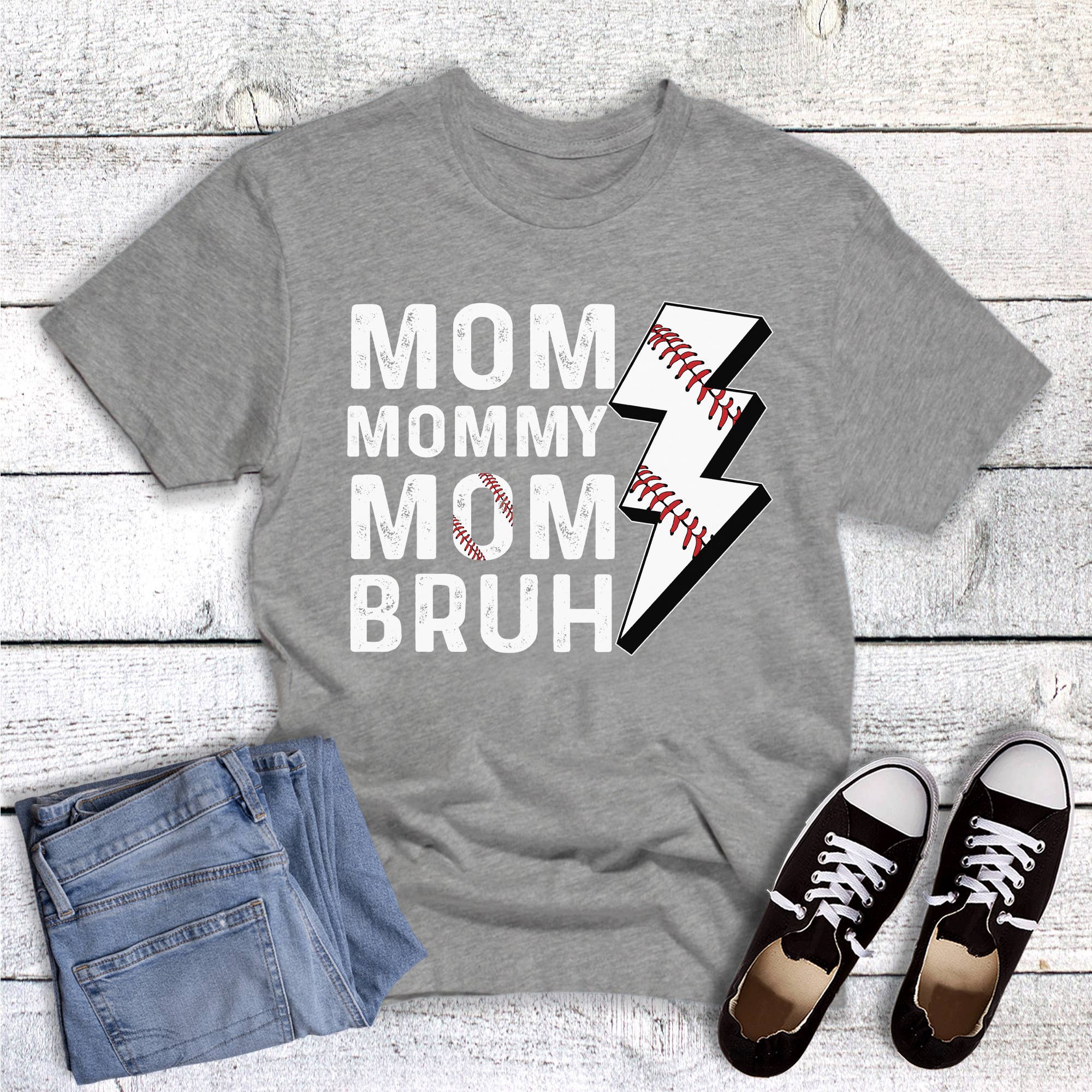 Baseball Mom Mommy Mom Bruh Graphic Tee