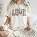 Love, Checkered, Camo, Leopard Retro Valentine's Day T-Shirt