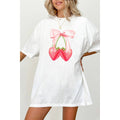 Strawberry Ribbon  Vintage Graphic Oversized Tee