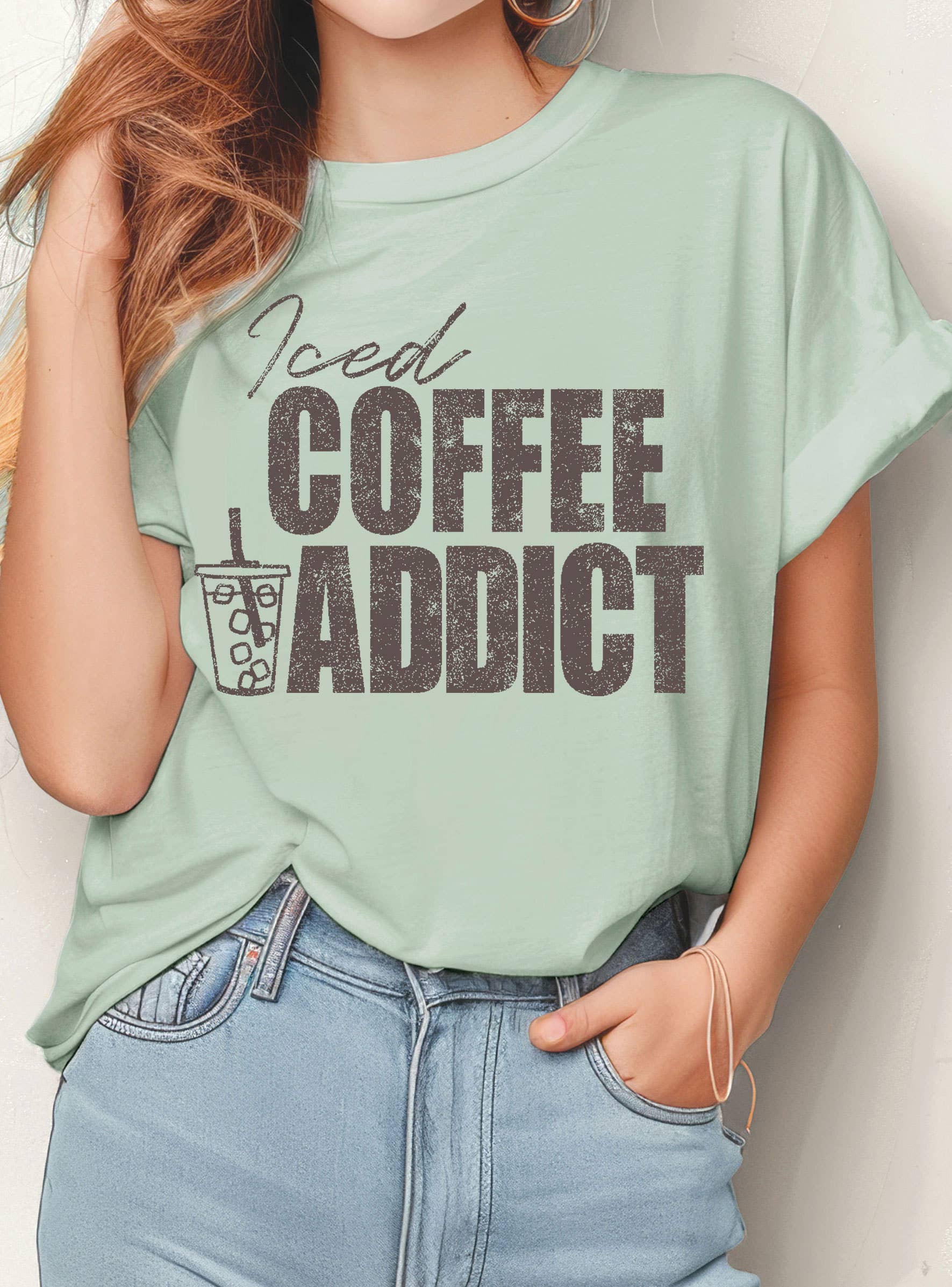 Iced Coffee Addict Graphic Tshirts
