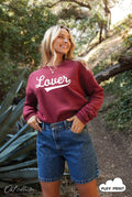Lover Varsity Puff Graphic Sweatshirt