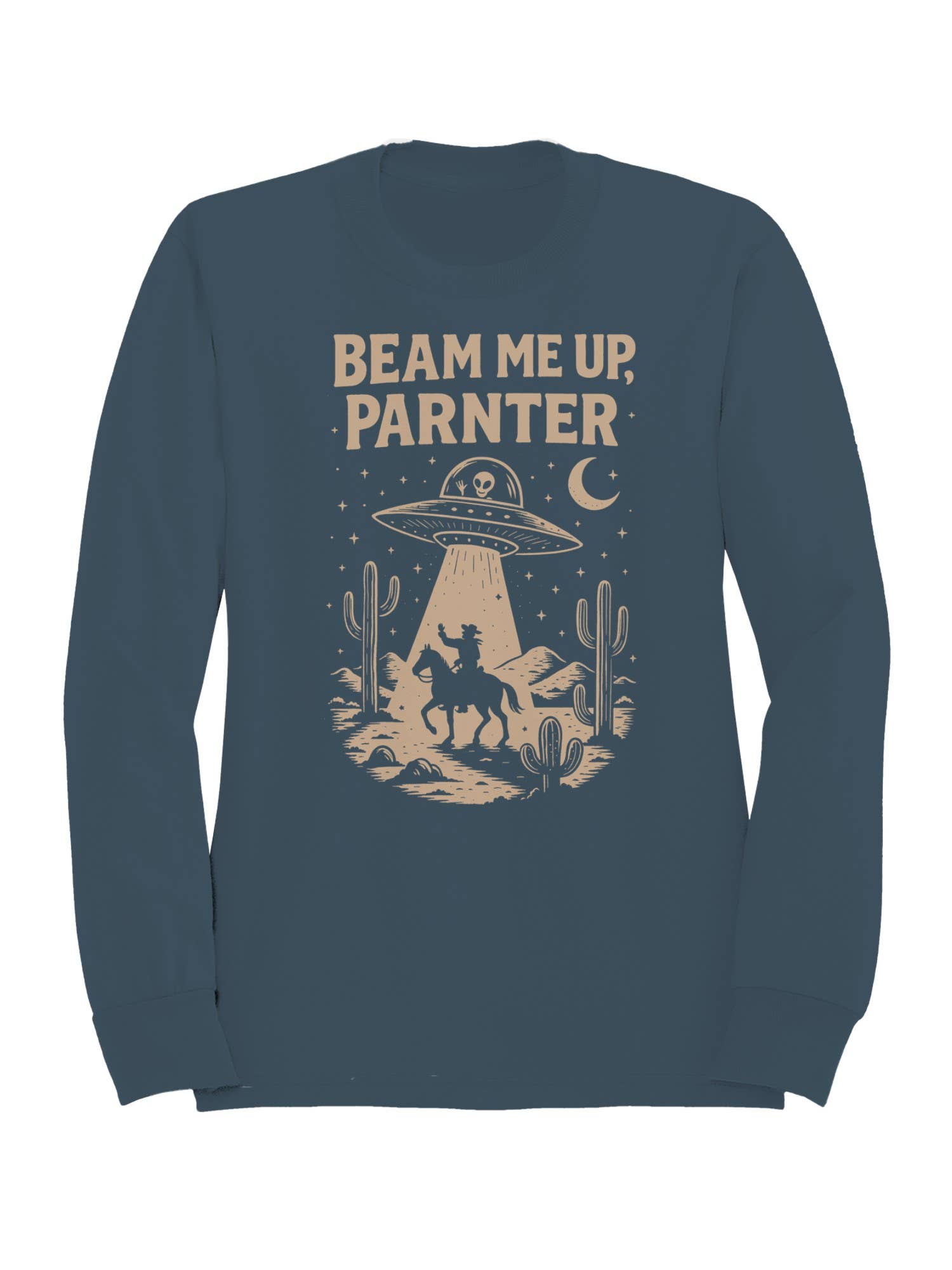 Beam Me Up, Parner Ufo Cowboy Men's Sweatshirt