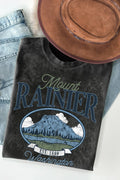 Women Mount Rainier Graphic Print Mineral Wash Top