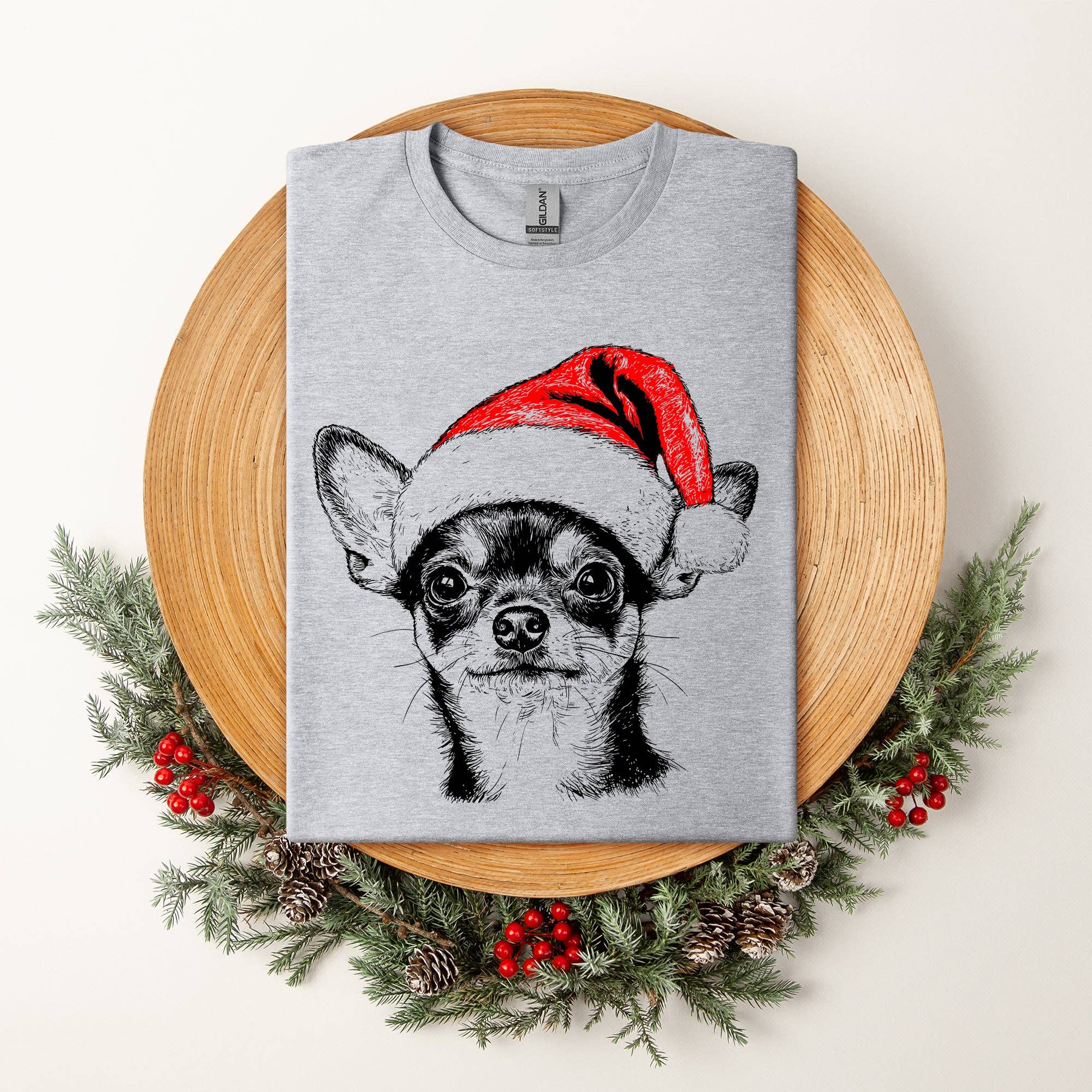 Chihuahua, Santa, Dog, Christmas, Dog Lover, Pet T-Shirt