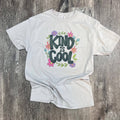Kind Is Cool Floral On Silver Tee