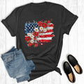 Independence Day Floral Flag Graphic Tee