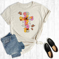 Easter Floral Cross He Is Risen Graphic Tee