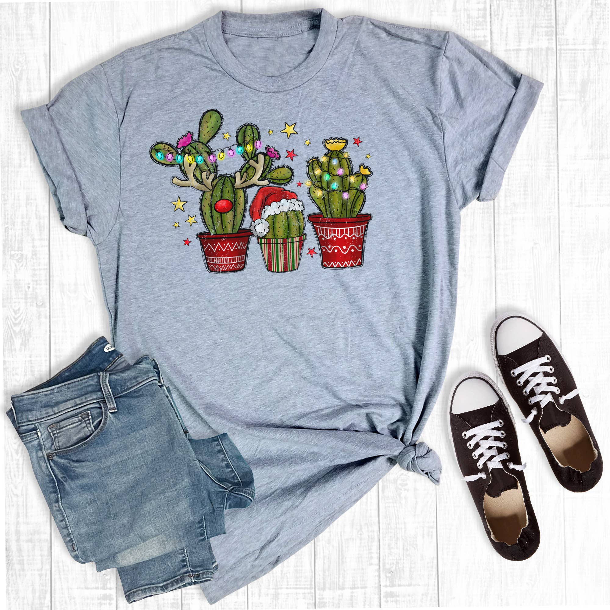 Western Christmas Cactus Graphic Tee