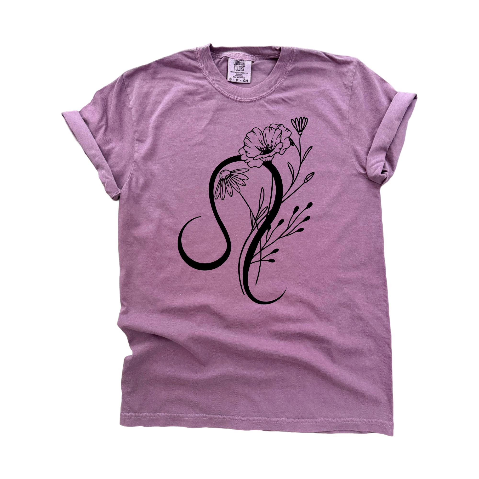 Leo – Floral Zodiac Tee