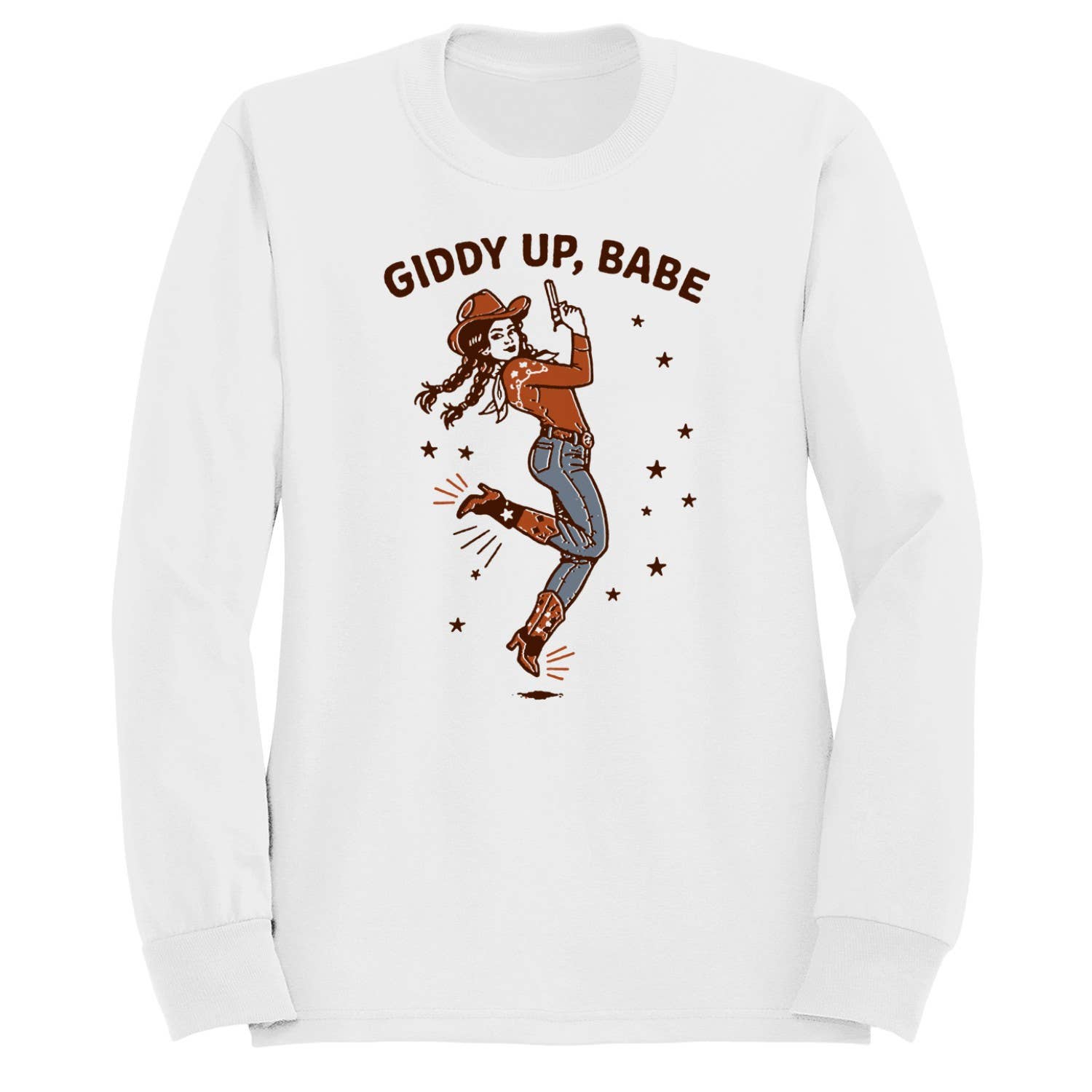 Giddy Up Cowgirl Babe Women's Sweatshirt White