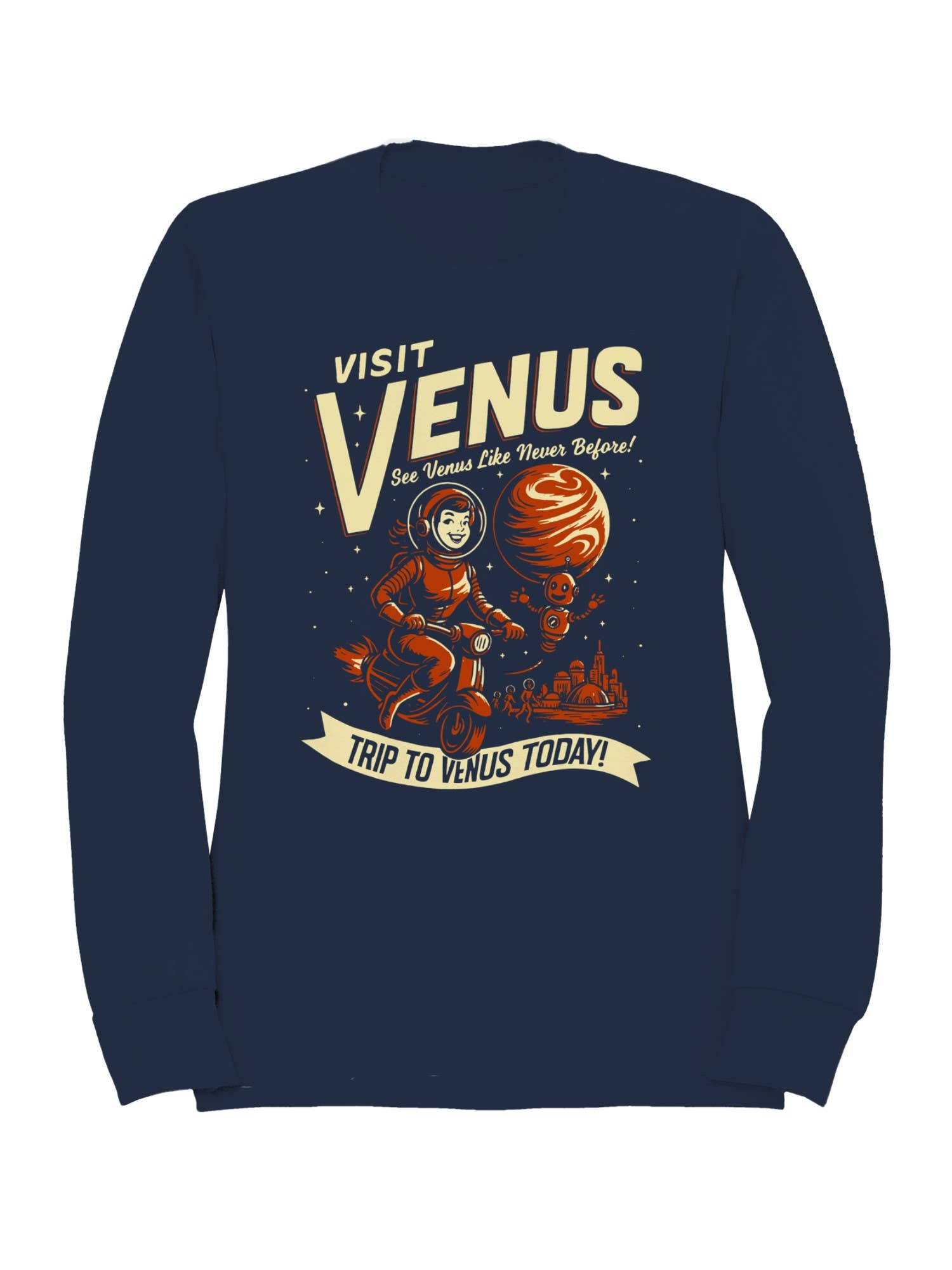 Visit Venus Adventure Poster Men's Sweatshirt