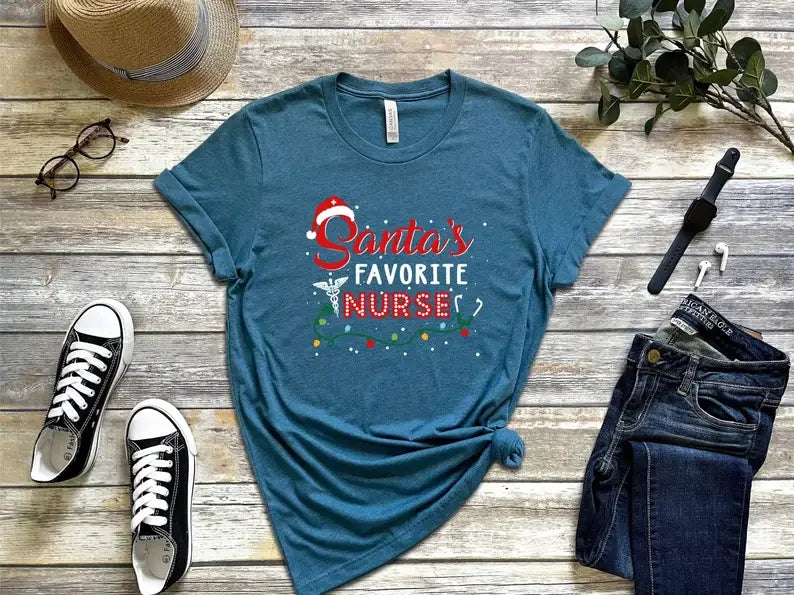 Santa's Favorite Nurse T-Shirt