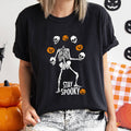 Stay Spooky Juggling Skeleton Halloween T-Shirt White Print