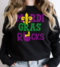 Mardi Gras Rocks - Party Cute Fun Nola Sweatshirt