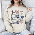 God Says I Am, Patriotic, Protected, Strong, Powerful, Brave Sweatshirt
