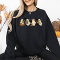 Reading Mini Ghosts, Book Lover, Halloween Spooky Sweatshirt