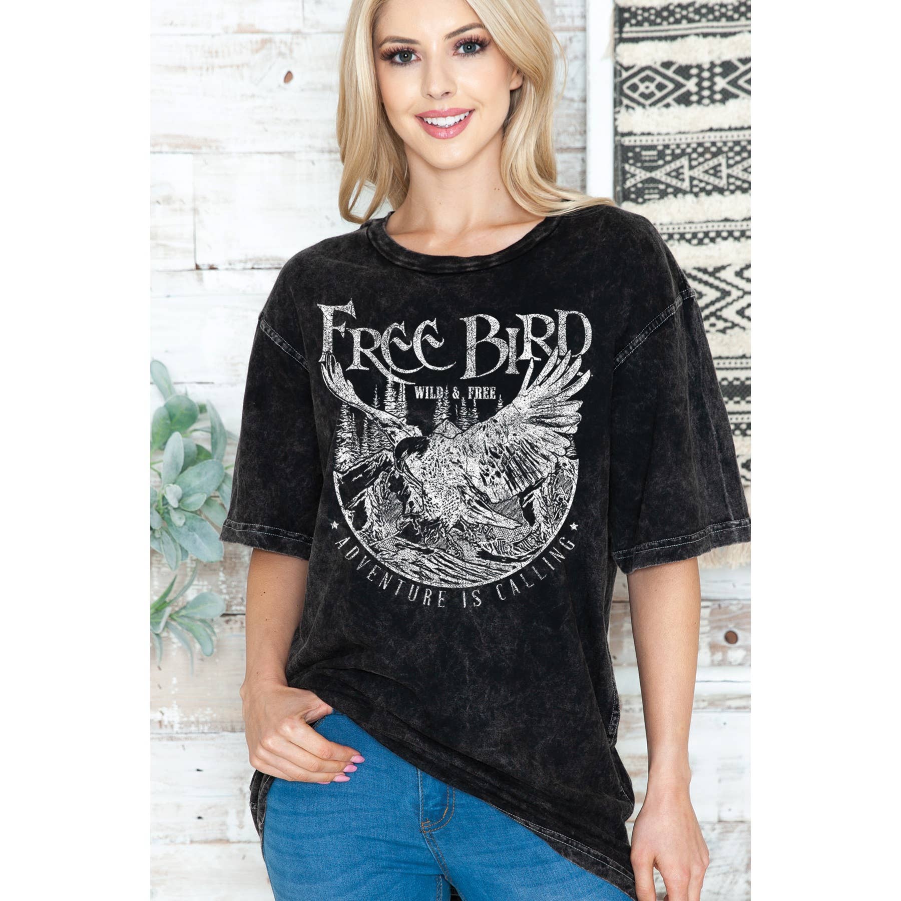 Free Bird - Unisex Oversized Mineral Wash