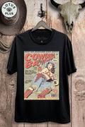Cowgirl Bandit Western Retro Comic Graphic Top