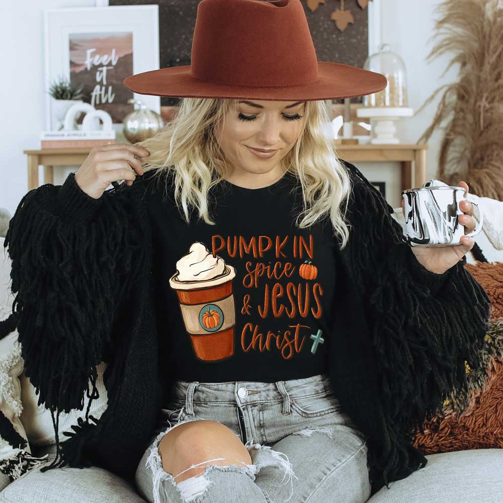 Pumpkin Spice & Jesus Christ Everyday Tee