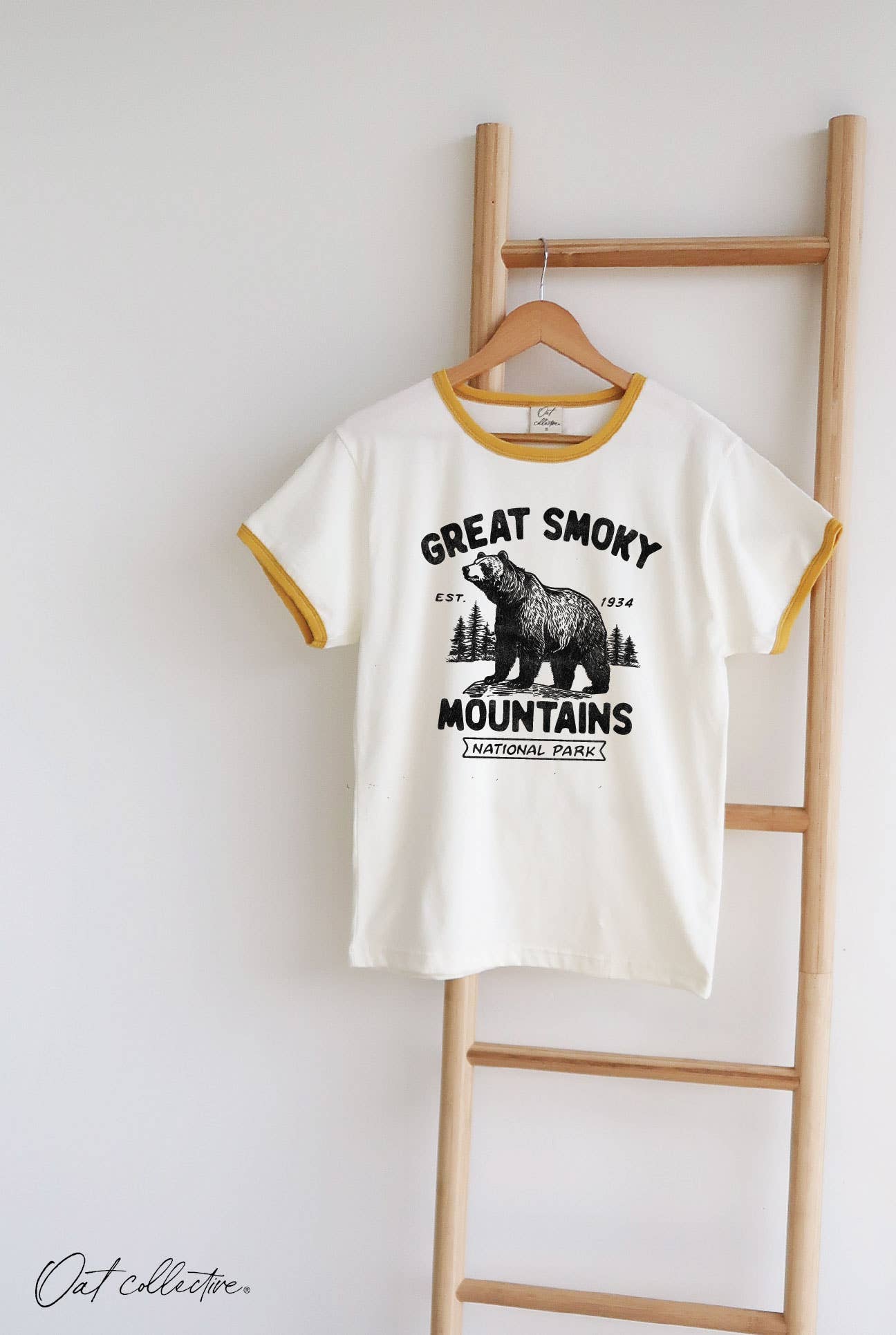 Great Smoky Mountains Ringer Graphic Top
