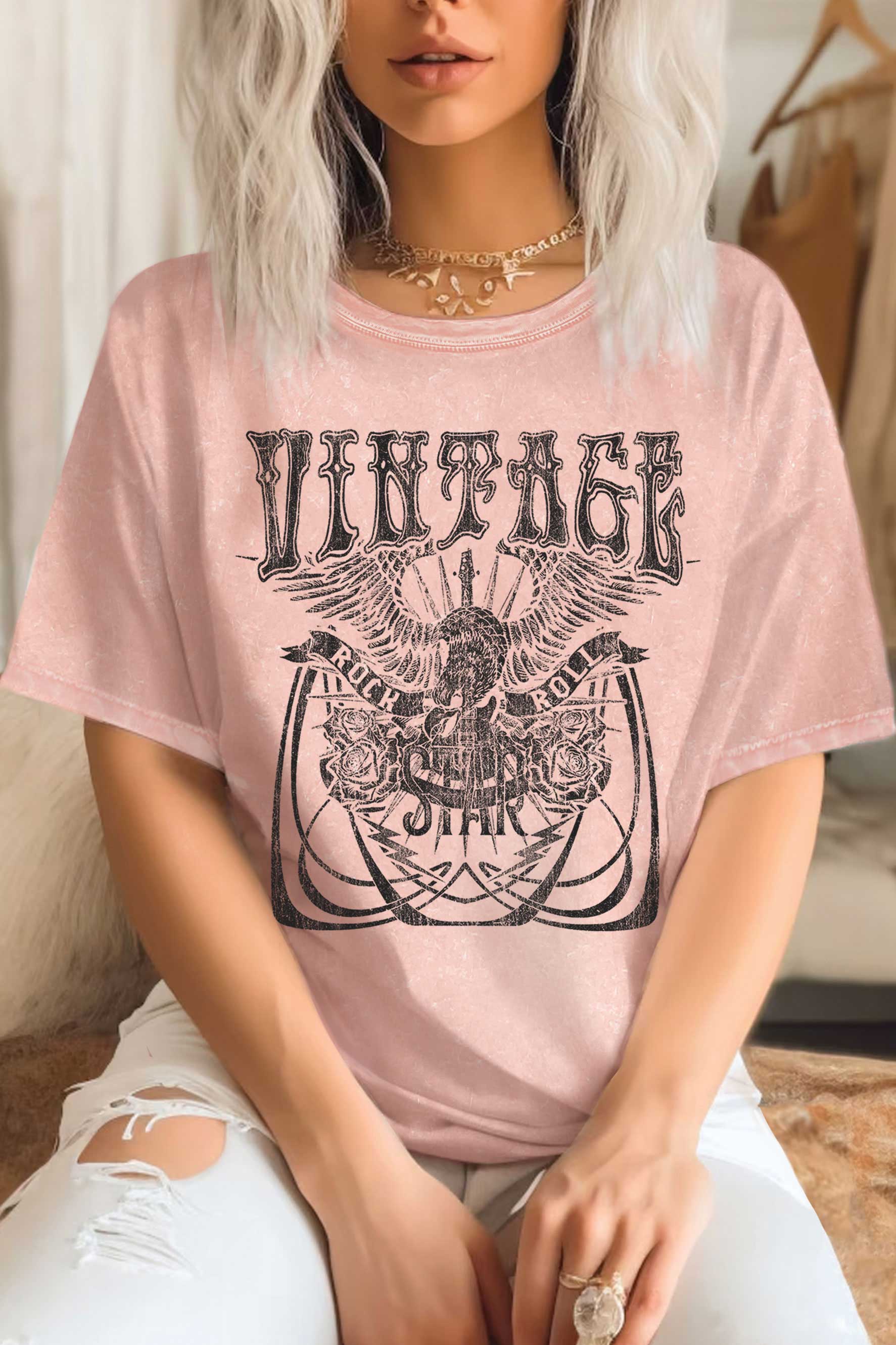 Vintage Rock and Roll Star Mineral Graphic Tshirts
