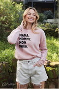 Mama Mommy Mom Bruh  Mineral Graphic Sweatshirt