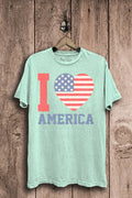 I Love America Graphic Top
