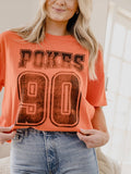 Oklahoma State Cowboys Player Orange Thrifted Tee