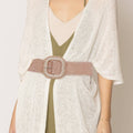 Raffia Braided Elastic Stretchable Belt