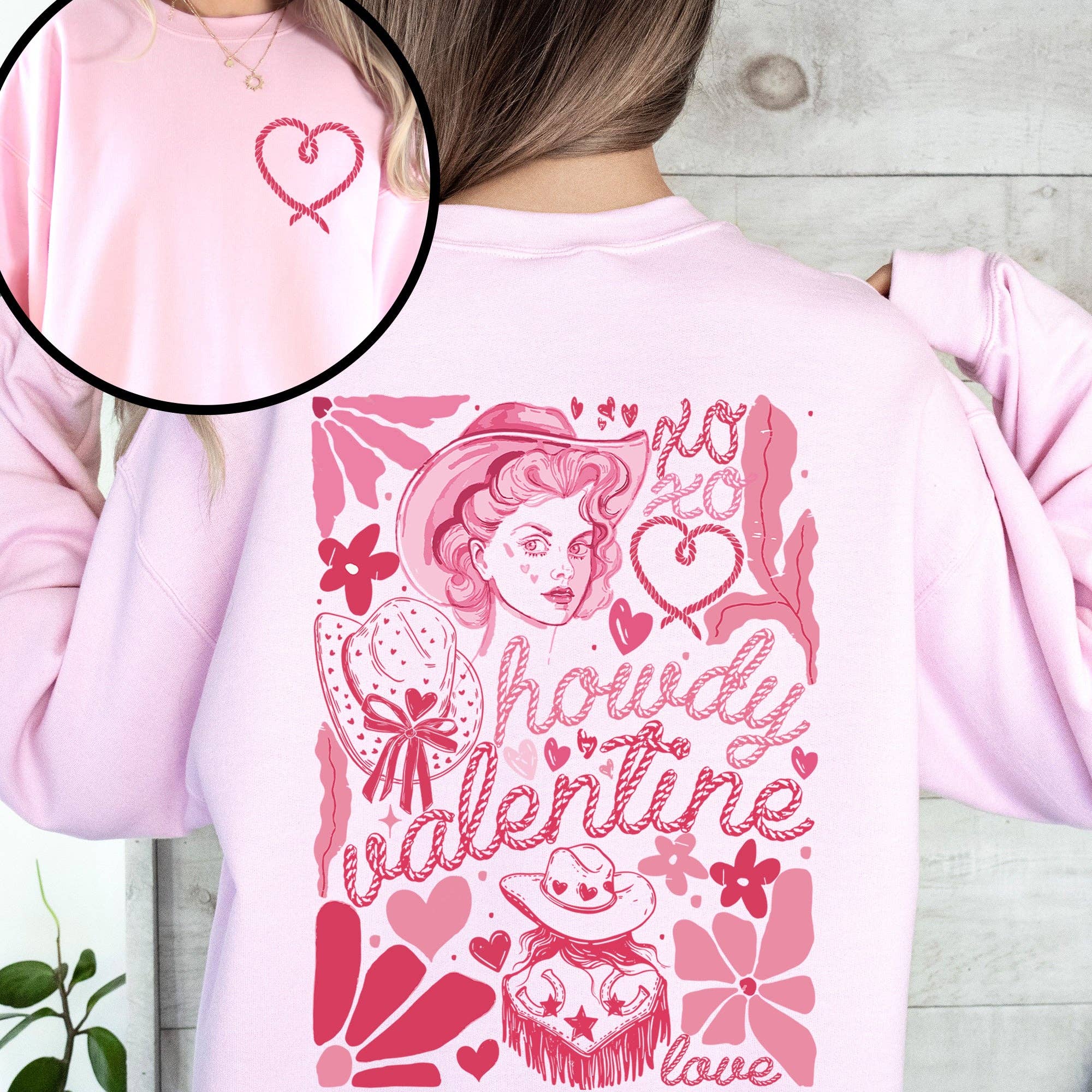 Howdy Valentine, Cowgirl, Western, Country, Love, Sweatshirt