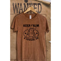 Keep Calm Weatern Vintage  Mineral Wash  Graphic  Tee