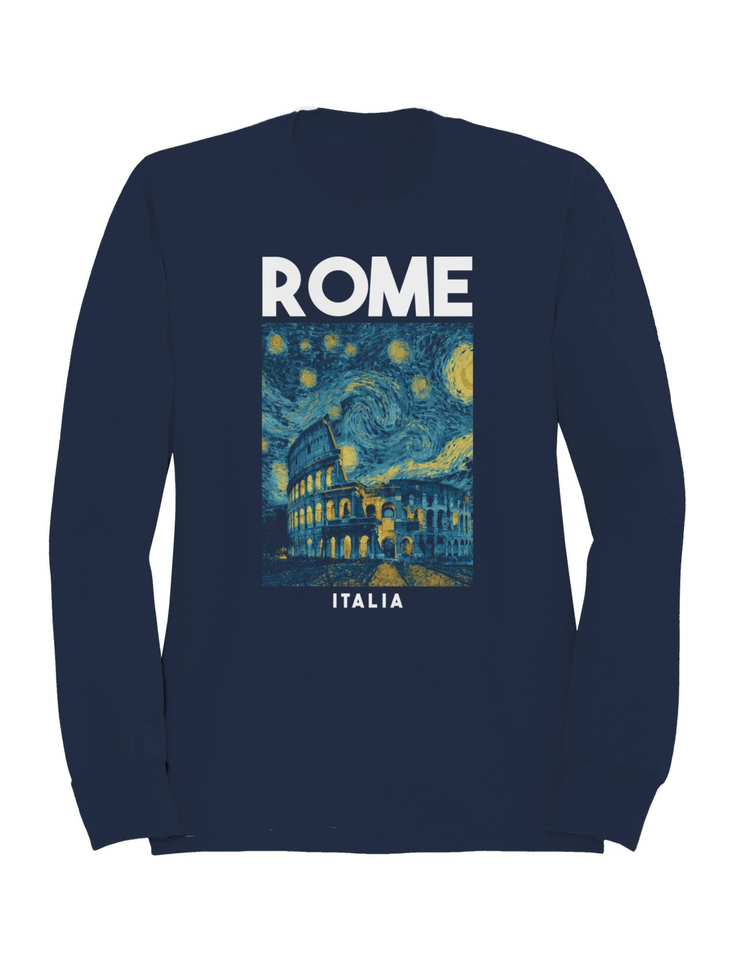 Rome Starry Night Colosseum Art Men's Sweatshirt