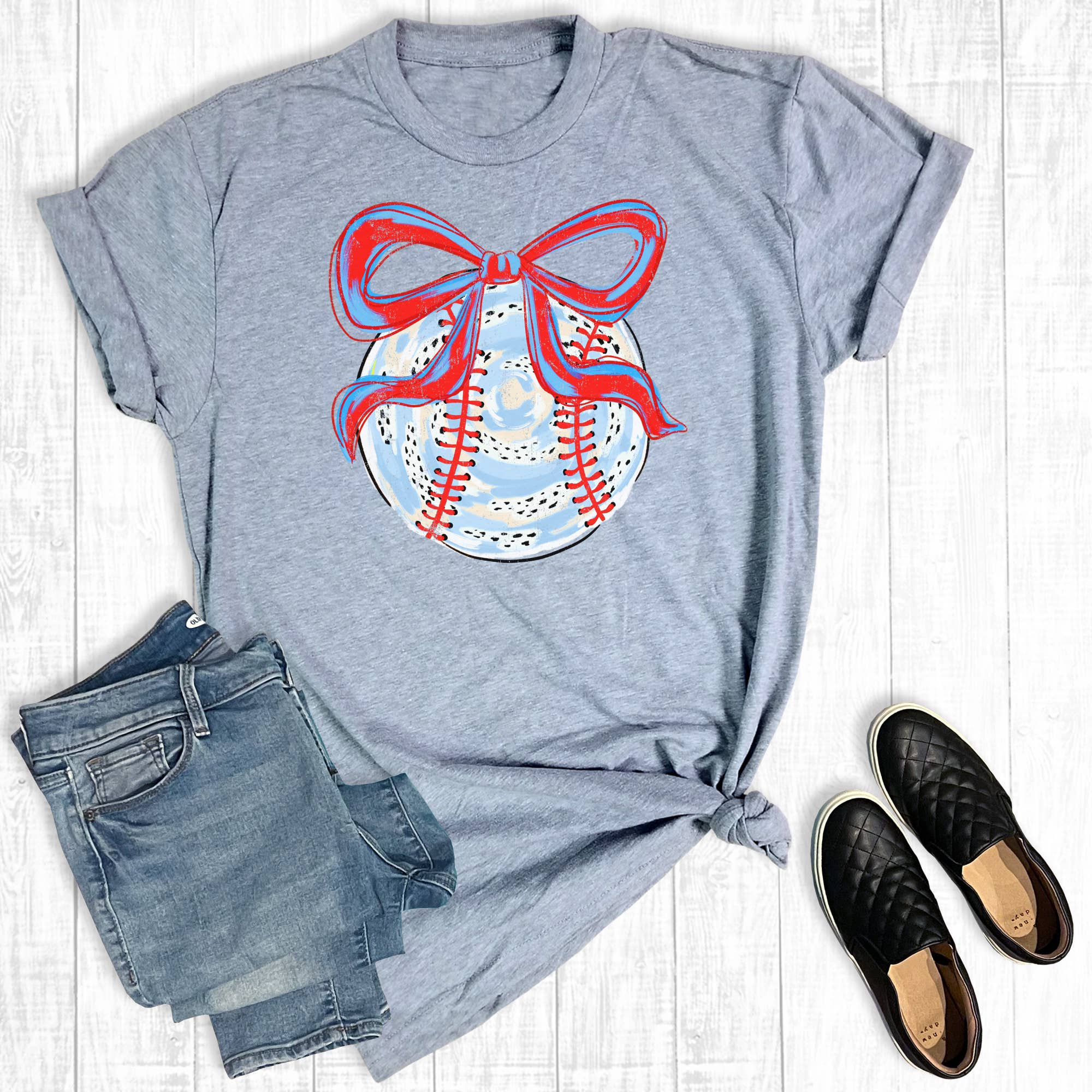 Retro Game Day Coquette Baseball Graphic Tee
