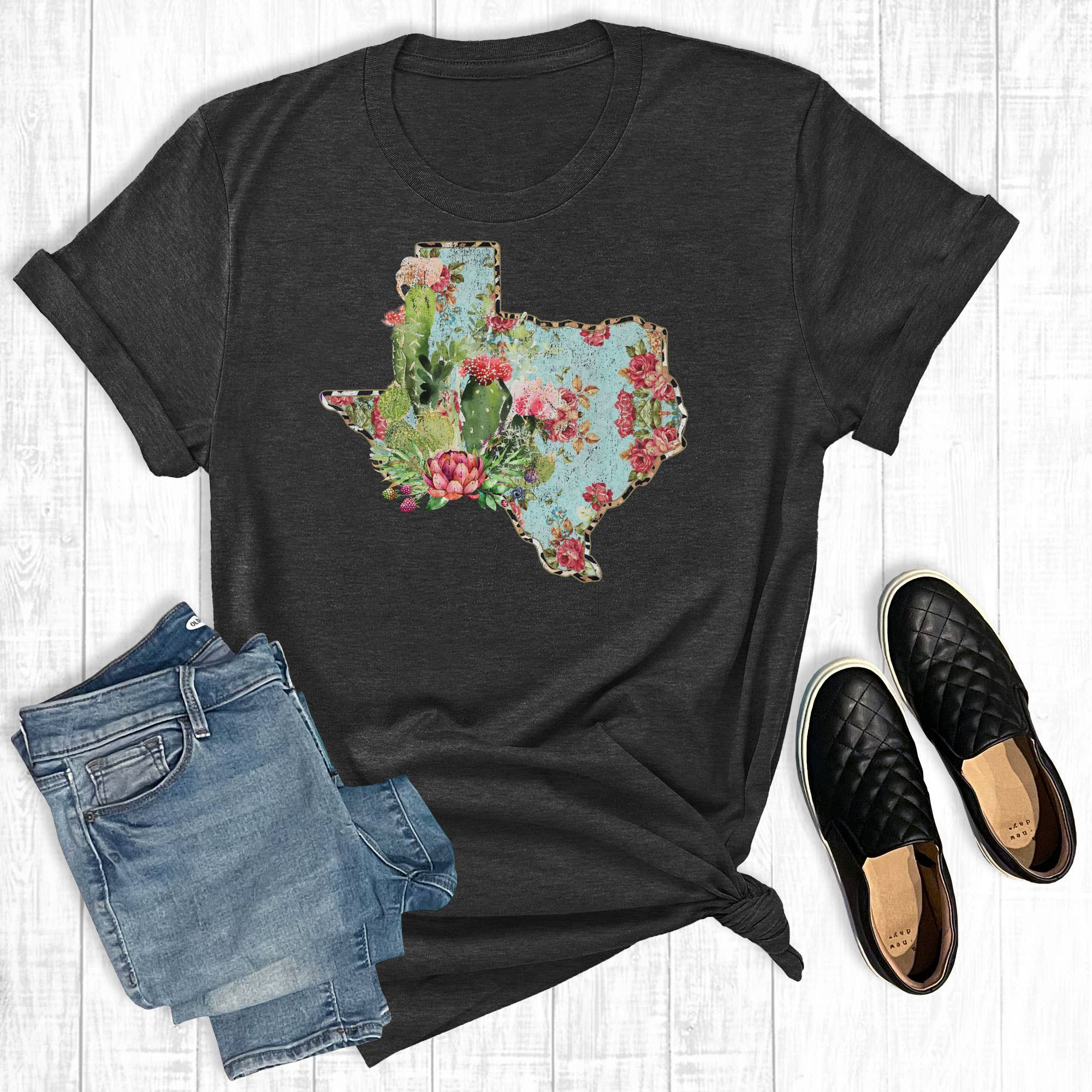 Cactus Leopard Floral Texas