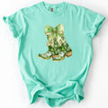 St Patrick's Day Cowboy Boots, Howdy, Shamrock Lucky T-Shirt