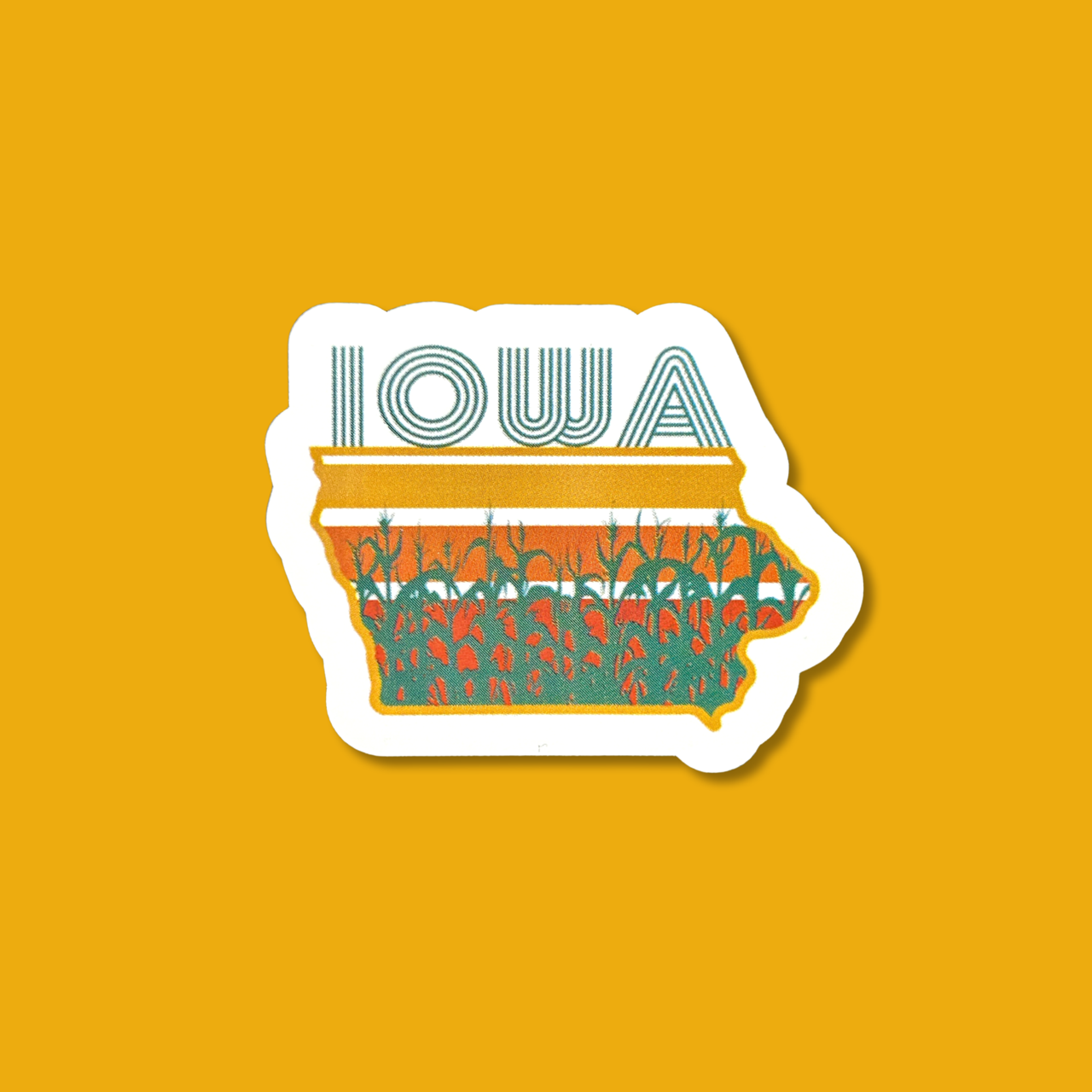 Iowa Retro Corn Sticker