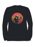 Retro Dog Sunset Illustration Men's Sweatshirt